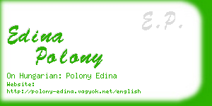 edina polony business card
